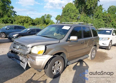 2005 Honda Pilot Ex-L from USA, damaged, VIN 2HKYF18525H510450